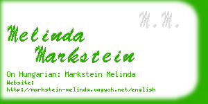 melinda markstein business card